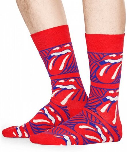 Happy Socks rolling stones rood | Spaansesloffen-winkel.nl